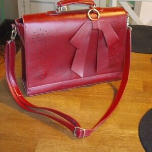 Crossbody computer case Burgundy